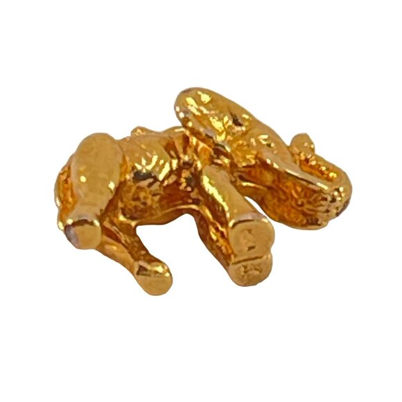 Elephant Charm Vermeil Sterling Gold Plate - Picture 4 of 7